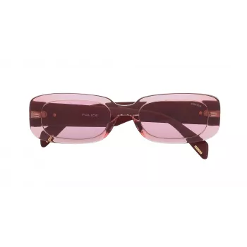 POLICE Damen-Sonnenbrille SPLA17530776 Havanna Acetat braune Gläser 53mm