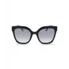 POLICE Damen-Sonnenbrille SPLG19-540700 Schwarzer Acetat-Rechteckrahmen Graue Gläser 54mm