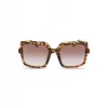 POLICE Damen-Sonnenbrille SPLG20M5409YB - Rechteckiger Acetatrahmen, UV400-Schutz, 54 mm Gläser