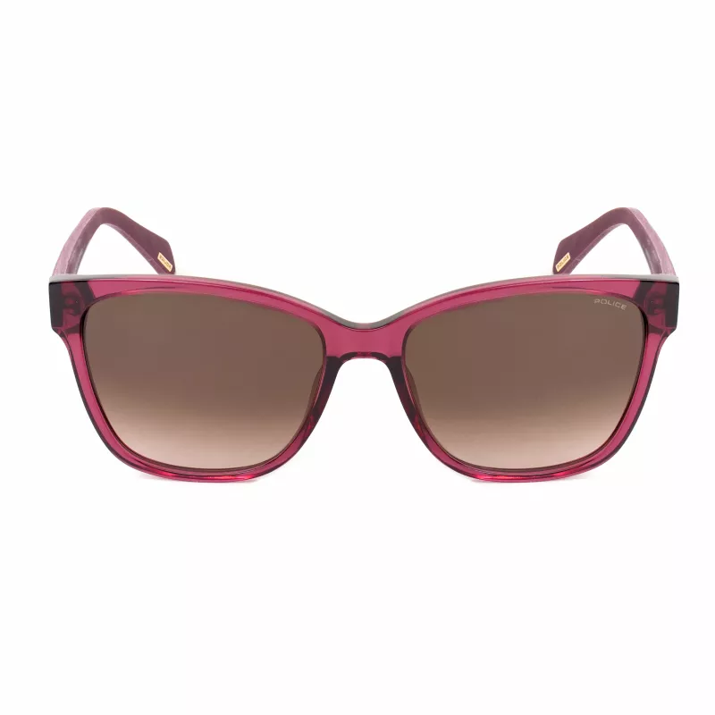 Police Damen-Sonnenbrille SPLG44560G64 - Schwarzer Rahmen, grau verlaufende Gläser, 56 mm