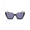 POLICE Damen-Sonnenbrille SPLL33-570700 - Rechteckiger Acetatrahmen, graue Polycarbonatgläser, UV400-Schutz, 57 mm Glasbreite