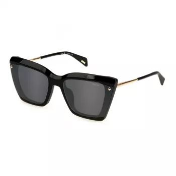 POLICE Damen-Sonnenbrille SPLL95-610700 - Acetatrahmen, Polycarbonatgläser, UV400-Schutz, 61 mm Glasbreite