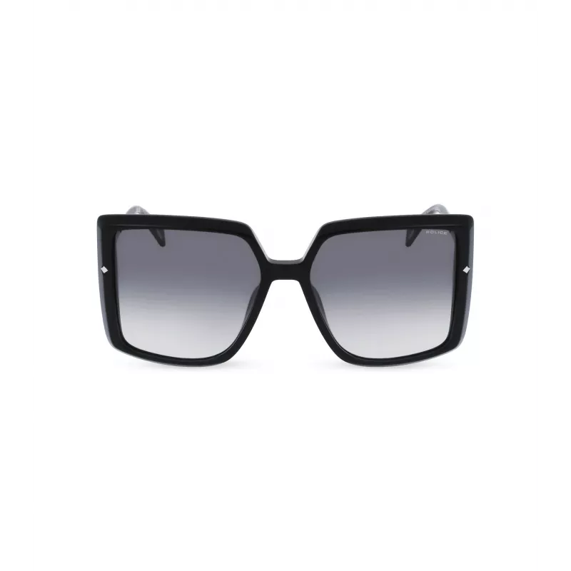 POLICE Damen-Sonnenbrille SPLL96M560700 Cat-Eye Acetatrahmen UV400 graue Gläser 56mm