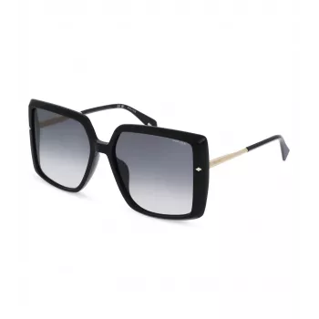 POLICE Damen-Sonnenbrille SPLL96M560700 Cat-Eye Acetatrahmen UV400 graue Gläser 56mm