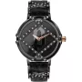 Police Damenuhr PL16068BSB-02 34mm Quarz Analog Edelstahl Leder Schwarz Zifferblatt