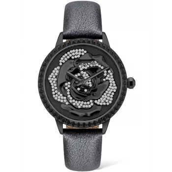 Police Damenuhr PL16073BSB-02 34mm Quarz Analog Edelstahl Leder Schwarz
