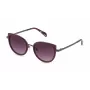 POLICE Damen Sonnenbrille SPLD83-520GL7 - Rechteckiger Cat-Eye-Acetatrahmen mit UV400-Smoke-Gläsern