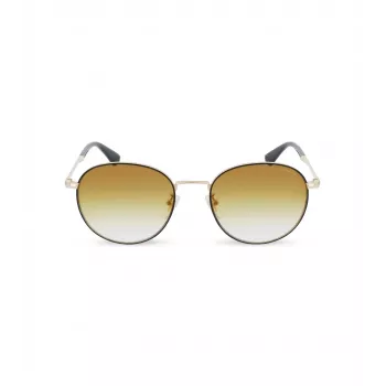 POLICE Women SPLD94-53301G Rechteckige Havanna-Acetat-Sonnenbrille mit braunen Polycarbonatgläsern UV400