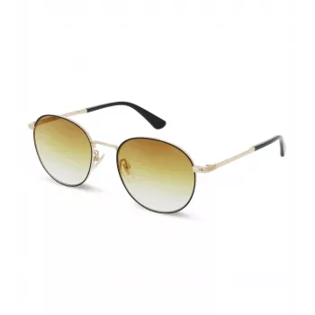 POLICE Women SPLD94-53301G Rechteckige Havanna-Acetat-Sonnenbrille mit braunen Polycarbonatgläsern UV400
