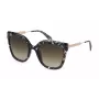 POLICE Women SPLG19540XAP Rechteckige Acetat-Sonnenbrille Schwarz/Grau 54/21/135 mm UV400