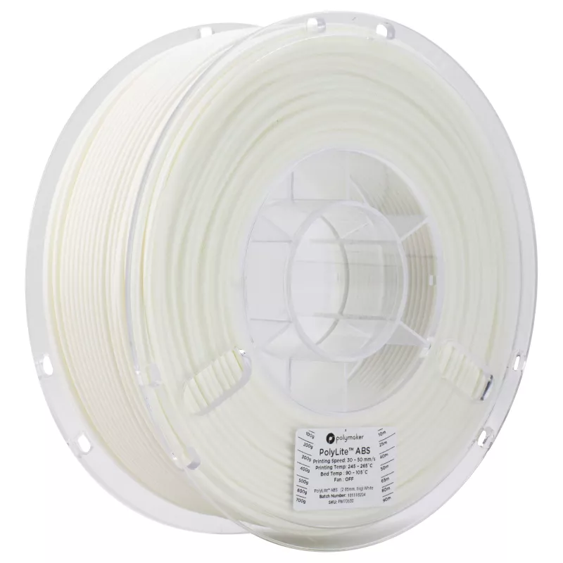 Polymaker ABS Filament 1,75mm, Weiß, 1kg