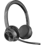 Poly Voyager 4320 UC Kabelloses Bluetooth-Headset mit BT700 USB-C-Adapter, On-Ear, Dual-Mikrofon-Rauschunterdrückung, 24 Std. Sprechzeit, Schwarz