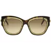 POMELLATO Damen-Sonnenbrille PM0008S-001 - Schwarzer Acetatrahmen, graue Gläser, 52 mm