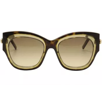 POMELLATO Damen-Sonnenbrille PM0008S-001 - Schwarzer Acetatrahmen, graue Gläser, 52 mm