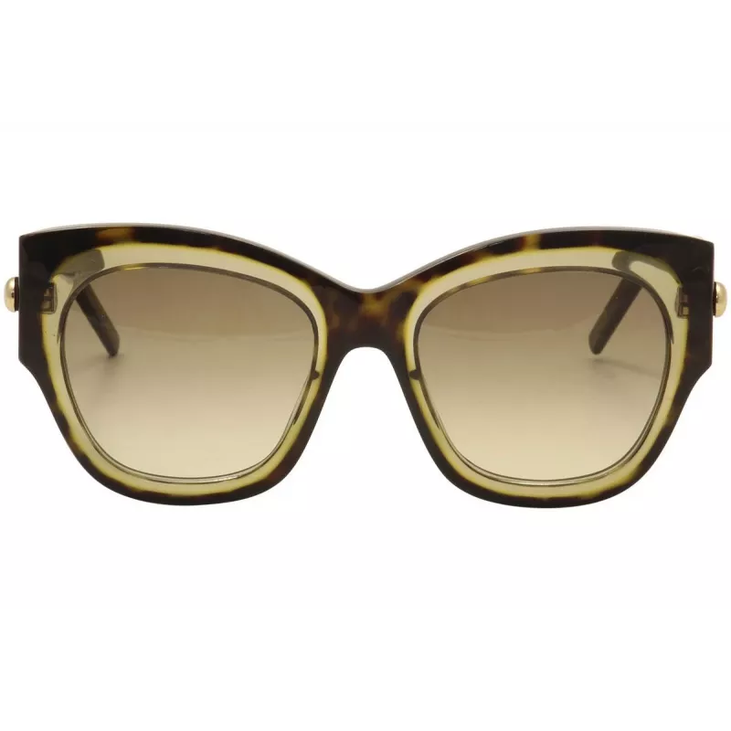 POMELLATO Damen-Sonnenbrille PM0008S-001 - Schwarzer Acetatrahmen, graue Gläser, 52 mm