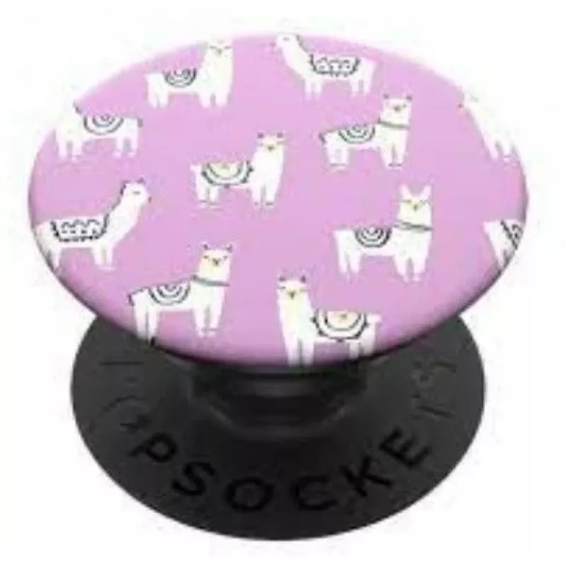 Popsockets PopGrip Lotsa Llama Phone Grip & Stand - Schwarz