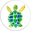 PopSockets PopGrip Turtle Love - Wechselbarer Handy-Griff & Ständer, mehrfarbig