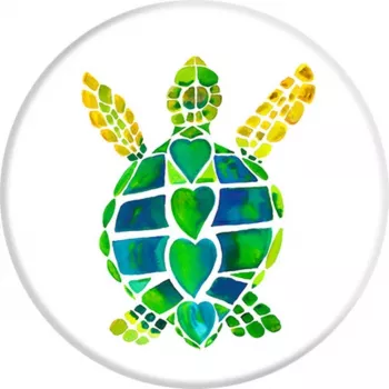 PopSockets PopGrip Turtle Love - Wechselbarer Handy-Griff & Ständer, mehrfarbig