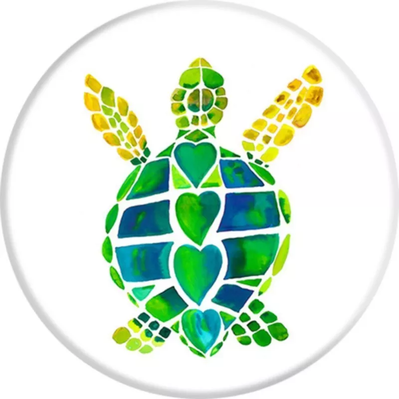 PopSockets PopGrip Turtle Love - Wechselbarer Handy-Griff & Ständer, mehrfarbig