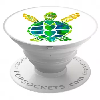 PopSockets PopGrip Turtle Love - Wechselbarer Handy-Griff & Ständer, mehrfarbig