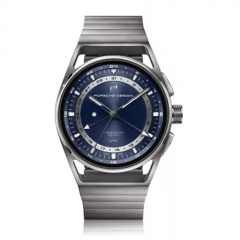 PORSCHE DESIGN Flat Six P'6000 Herren Automatische Chronograph Uhr 42mm Edelstahl Gummi Schwarz
