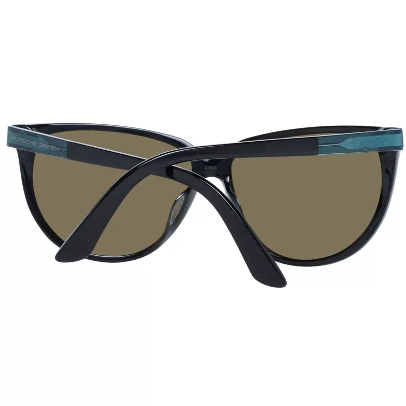 PORSCHE DESIGN Damen-Sonnenbrille P8588-61A - Schwarzer Rahmen, graue Gläser, 61/13/135 mm