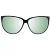 PORSCHE DESIGN Damen-Sonnenbrille P8588-61A - Schwarzer Rahmen, graue Gläser, 61/13/135 mm