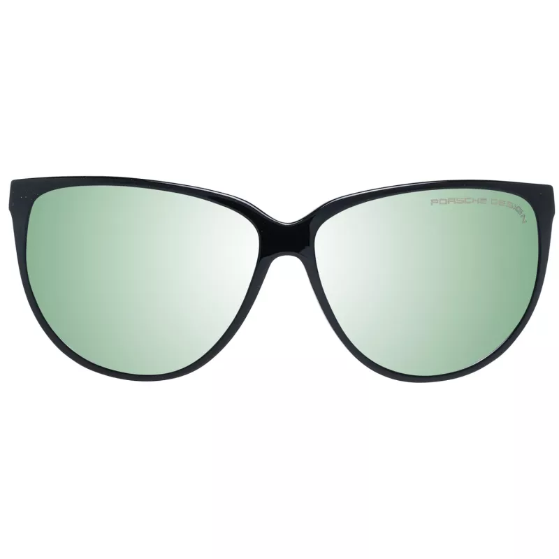 PORSCHE DESIGN Damen-Sonnenbrille P8588-61A - Schwarzer Rahmen, graue Gläser, 61/13/135 mm