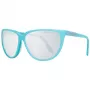 PORSCHE DESIGN Damen-Sonnenbrille P8588-61B Rechteckiger Metallrahmen Silber/Palladium Graue Gläser 61/13/135 mm
