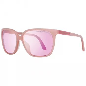 PORSCHE DESIGN Damen-Sonnenbrille P8589-60D Gold Metallrahmen Grau Verlaufsgläser 60/15/135 mm