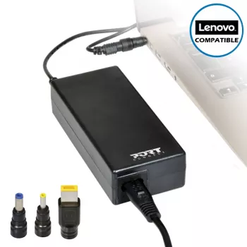 Port Connect 65W Laptop-Netzteil für Lenovo - Slim Tip, Schwarz
