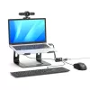 Port Connect Desktop-Kabelmanager für Maus und Tastatur – selbstklebender Silikon-Clip, 3 Schlitze, Schwarz