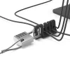Port Connect Desktop-Kabelmanager für Maus und Tastatur – selbstklebender Silikon-Clip, 3 Schlitze, Schwarz