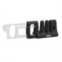 Port Connect Desktop-Kabelmanager für Maus und Tastatur – selbstklebender Silikon-Clip, 3 Schlitze, Schwarz