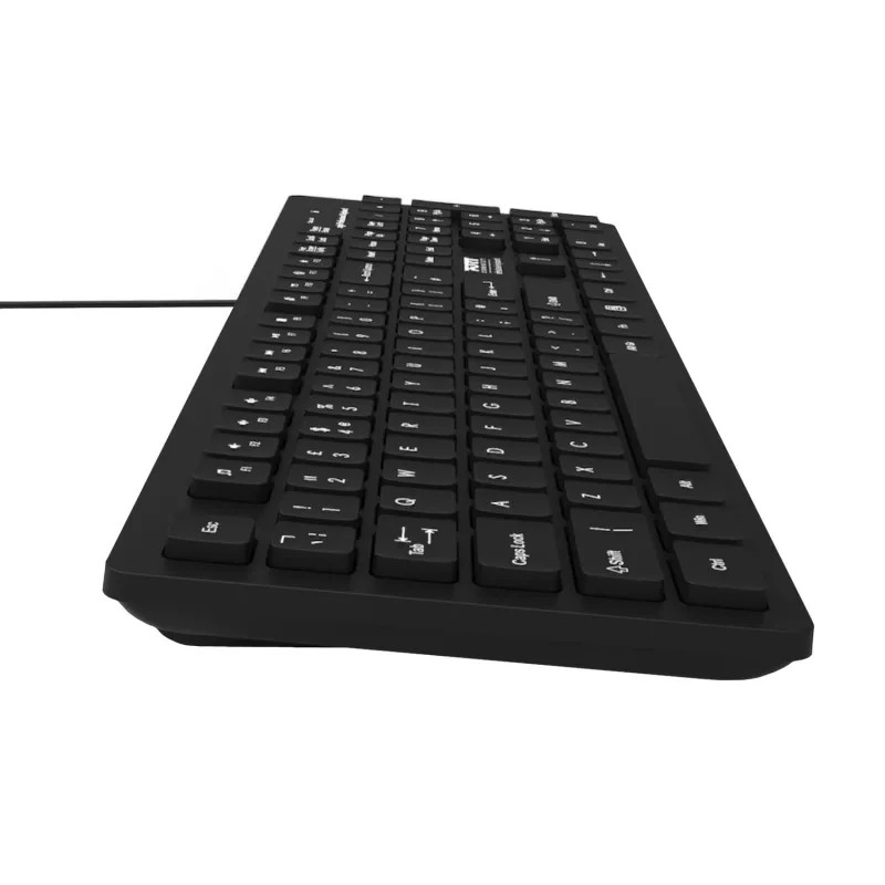 Port Connect Tough Office USB-Tastatur - Schwarz