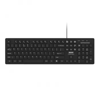 Port Connect Tough Office USB-Tastatur - Schwarz
