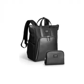 PORT DESIGNS Muse Signature Laptop-Rucksack für 16 inch-Laptops, Schwarz, 20L, recyceltes Polyester