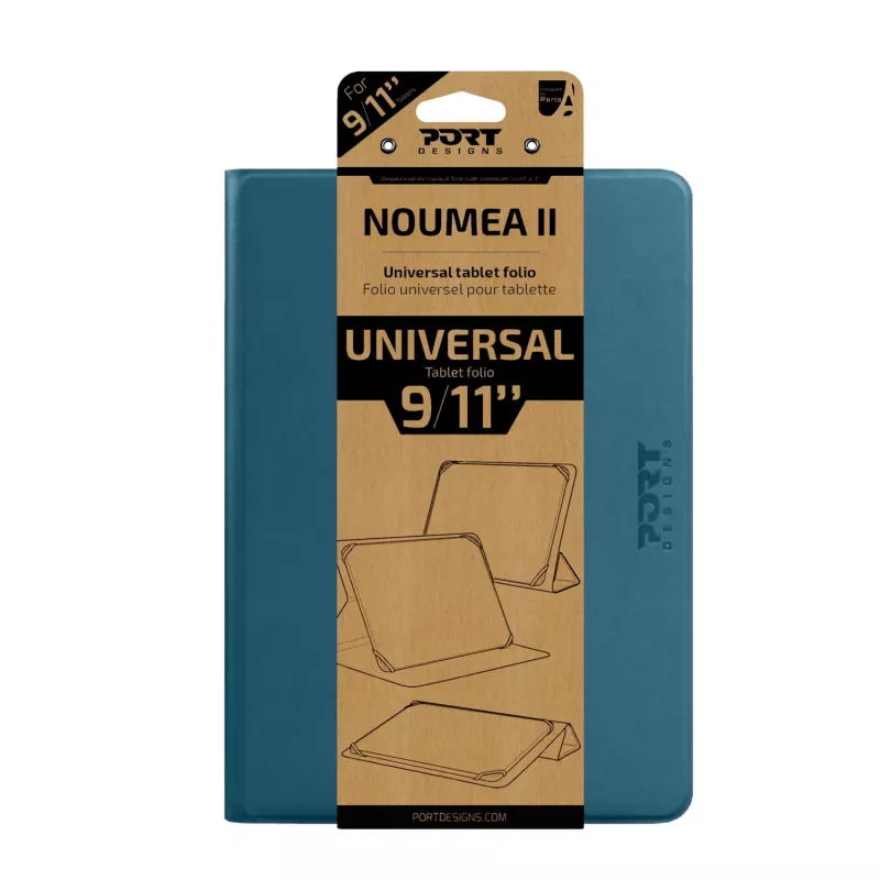 Port Designs Noumea II Universal Folio Tablet Case für 9-11 Zoll Tablets - Blau (201328)