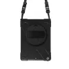 Port Designs Pro Shock 360 Robustes Schutzetui und rotierendes Folio für Samsung Galaxy Tab A9+ - Schwarz