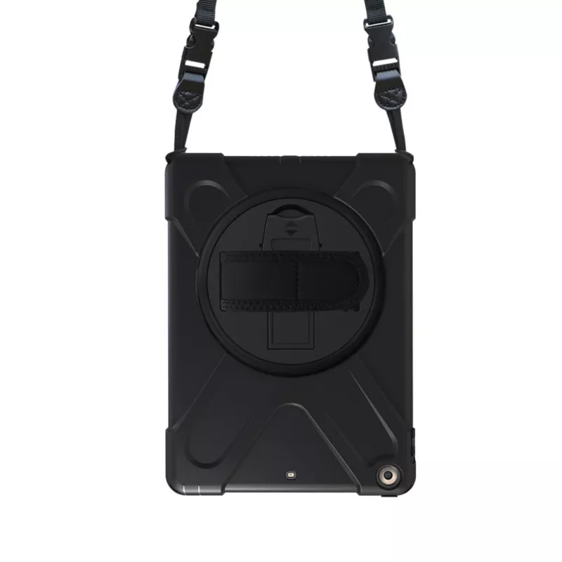 Port Designs Pro Shock 360 Robustes Schutzetui und rotierendes Folio für Samsung Galaxy Tab A9+ - Schwarz