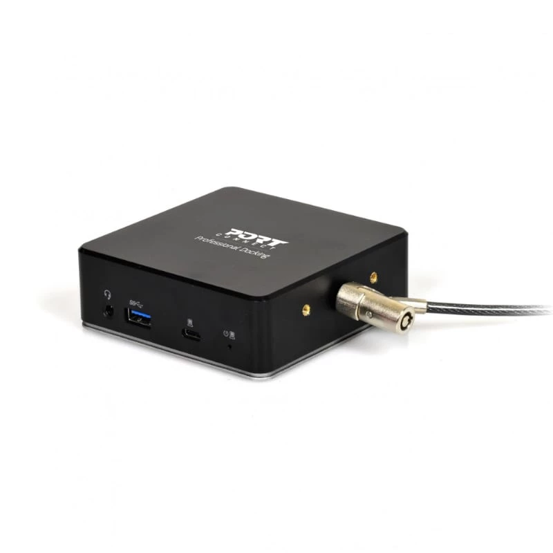 PORT USB-C 11-in-1 Multiport Hub Docking Station - 2x HDMI 4K, 3x USB-A, USB-C PD 100W, RJ45 Gigabit Ethernet, Audio Jack - Schwarz