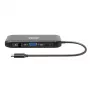 PORT USB-C Docking Station 11-in-1 Hub mit 4K HDMI, VGA, Gigabit Ethernet, 100W PD, USB 3.1, SD/MicroSD, Audio - Schwarz