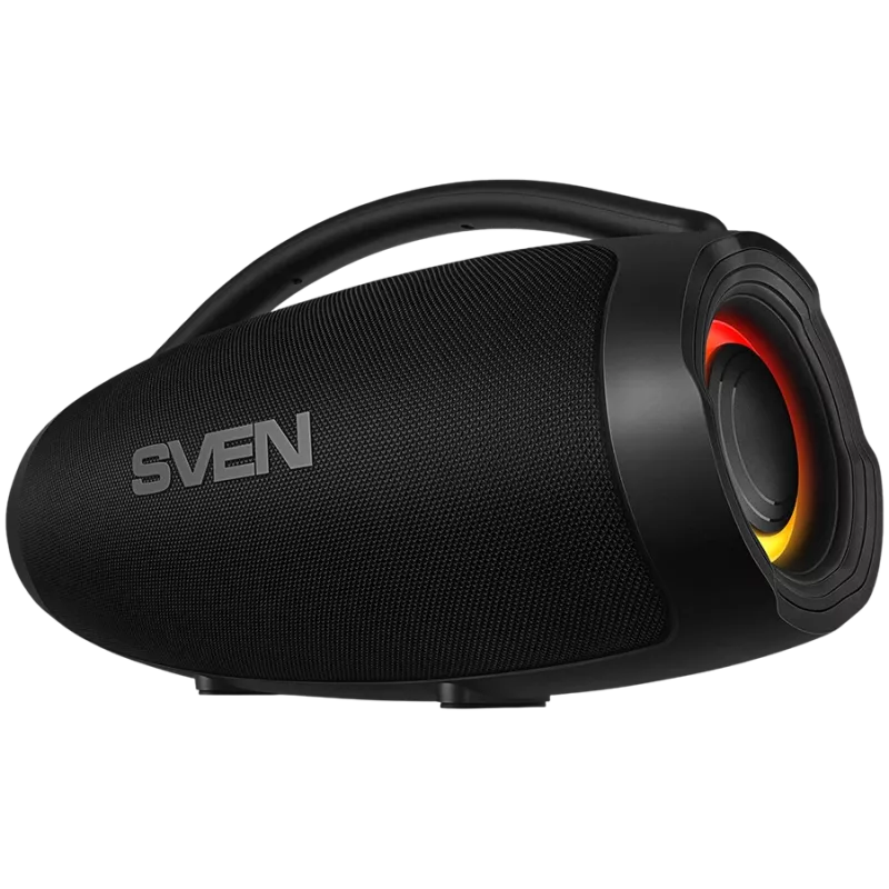 Tragbarer Lautsprecher SVEN PS-375, schwarz, Leistung 30+2x15W (RMS), TWS, Bluetooth, USB, Lithium-Akku