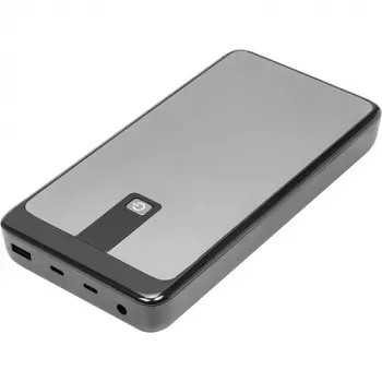 POWER PLANT, LLC Externer Akku 25200mAh, PD60W, QC3.0, 2x USB-C, USB-A, 10 Adapter