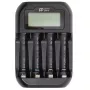 POWER PLANT PP-UN4 4-Bay LCD-Ladegerät für AA/AAA NiMH NiCd Akkus