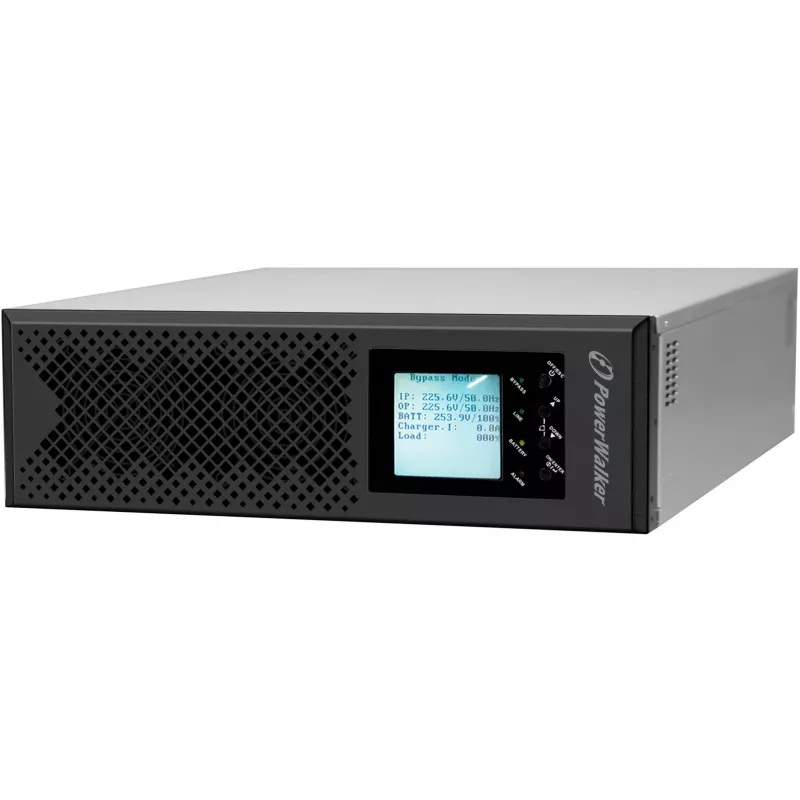 POWER WALKER VFI 10K CPH 3/1 ON-LINE 10KVA USV Rackmount 3U Terminal USB-B RS-232 LCD EPO