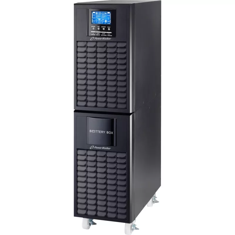 PowerWalker On-Line 10000VA USV CG - Tower-Doppelwandler-USV, 10kVA/10kW, externe Batterien, Festverdrahtung