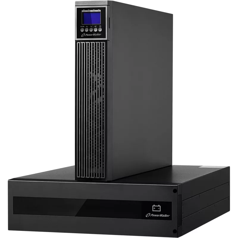 PowerWalker VFI 10000 RTG PF1 Online USV 10000VA/10000W 5U Rack/Tower LCD mit Batteriepaket