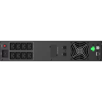 PowerWalker VI 3000 RLE UK Line-Interactive USV, 3000 VA/1800 W, Rackmount 2U, 8x IEC C13 + 1x IEC C19, USB/RS-232, AVR, LCD