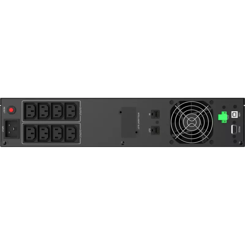 PowerWalker VI 3000 RLE UK Line-Interactive USV, 3000 VA/1800 W, Rackmount 2U, 8x IEC C13 + 1x IEC C19, USB/RS-232, AVR, LCD